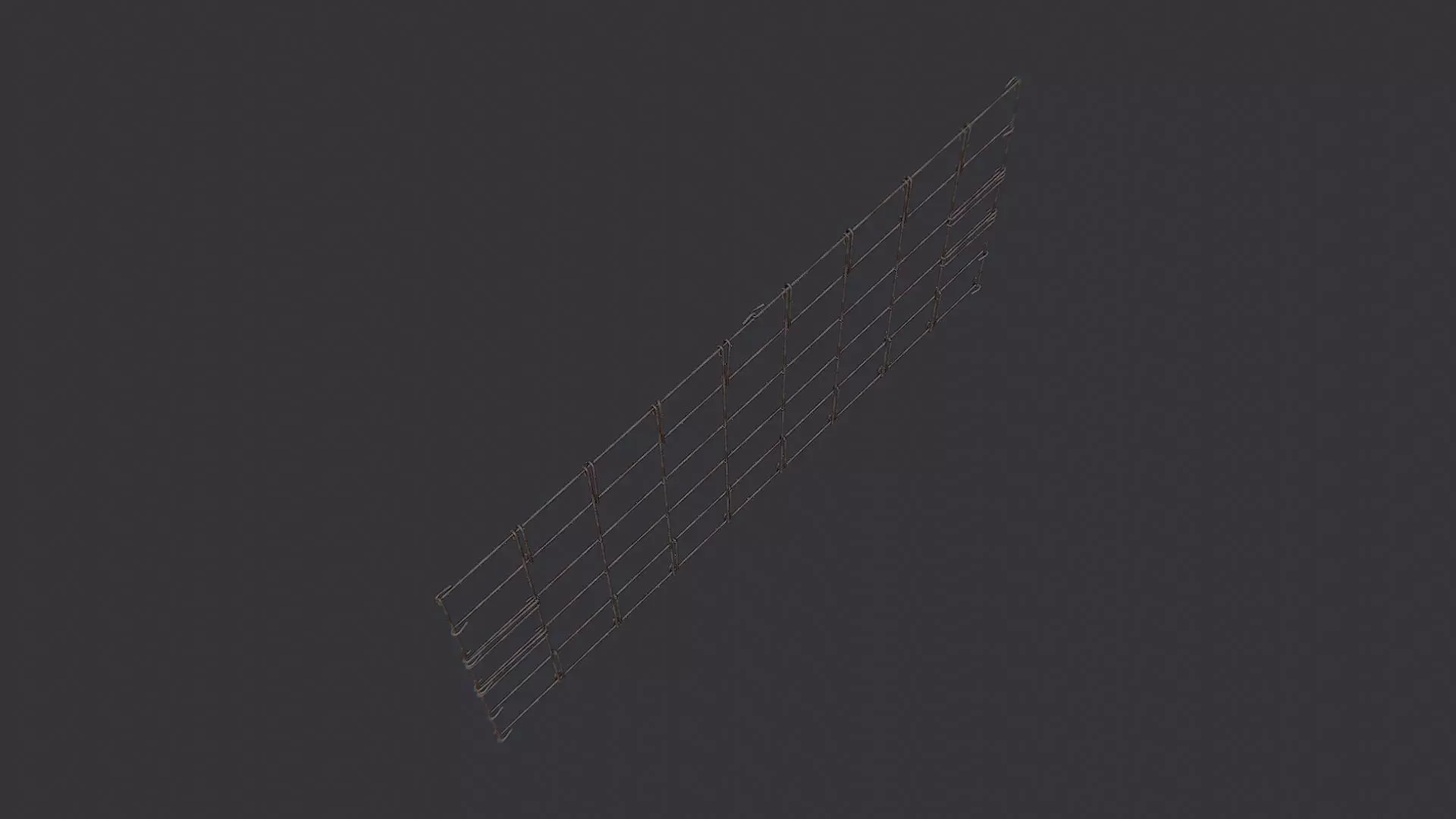 Rebar Grid Wall Panel Metal Decor Low-poly 3D model_4