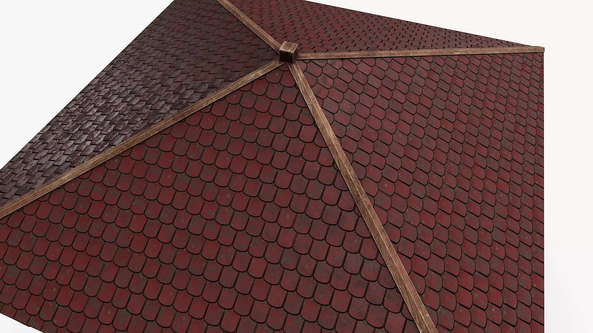 Covered Picnic Area Park Gazebo Low-poly 3D model_6