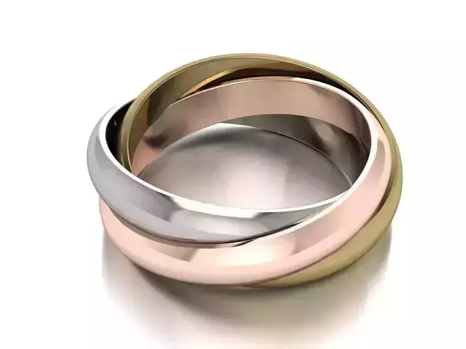Trinity Ring Jewelry Brand Gold 