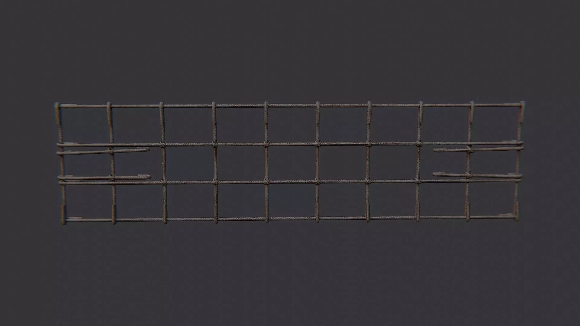 Anodized Rebar Wall Panel for Construction Low-poly 3D model_2