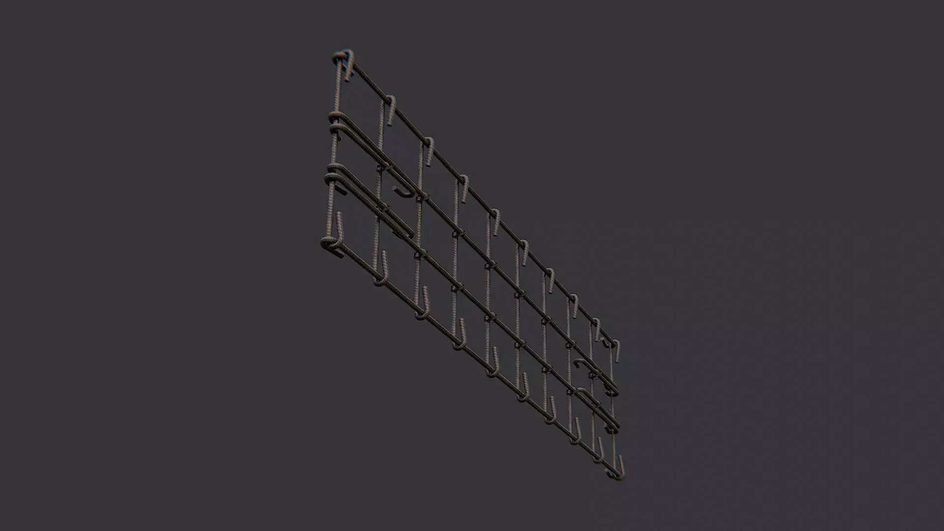 Anodized Rebar Wall Panel for Construction Low-poly 3D model_5