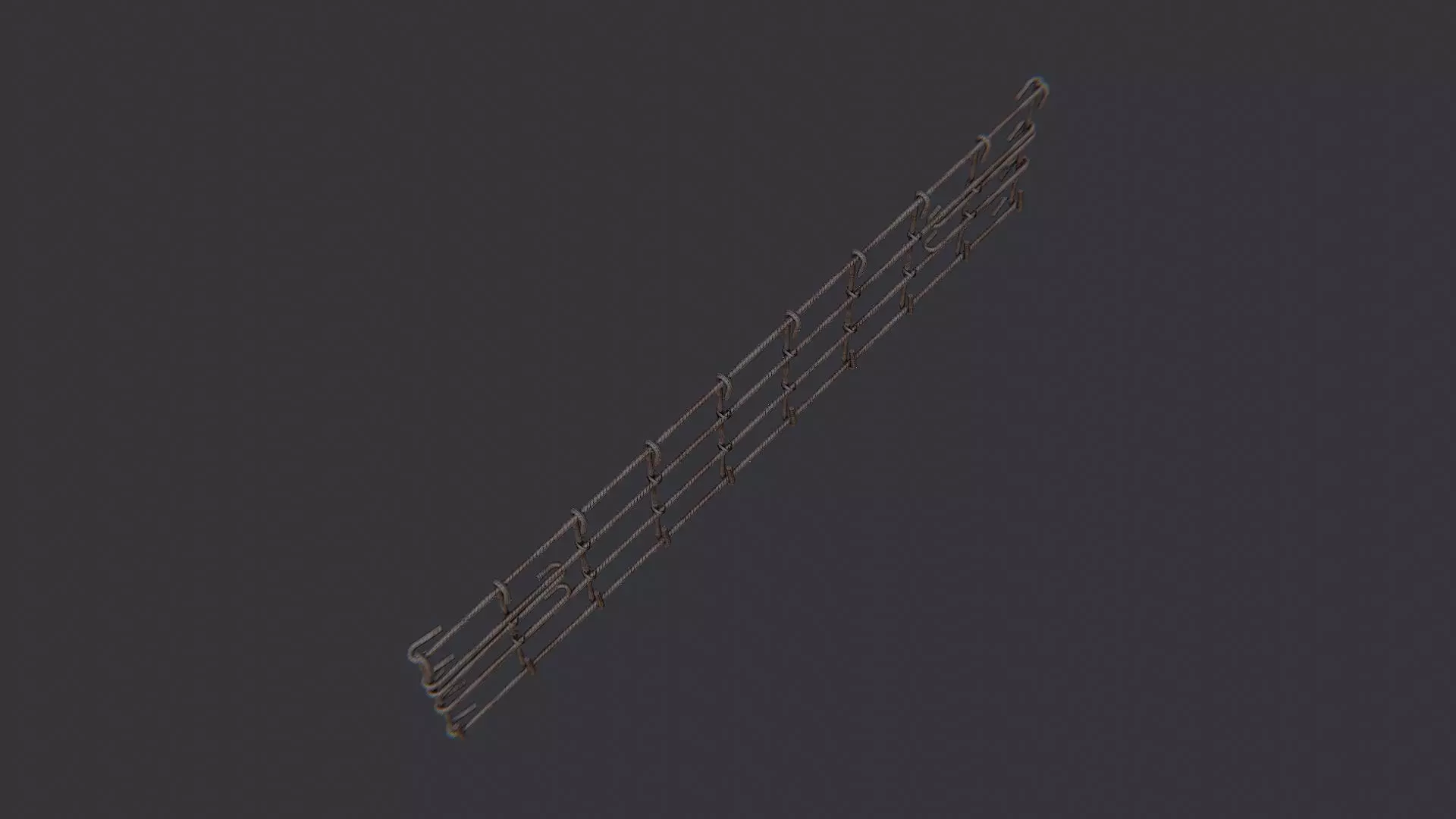 Anodized Rebar Wall Panel for Construction Low-poly 3D model_4