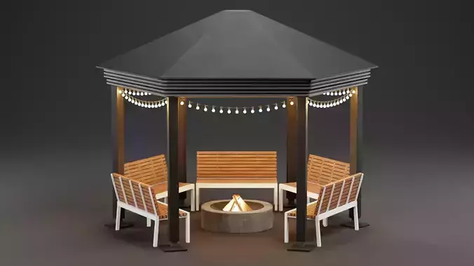 -Gazebo Setup V11- 3D model