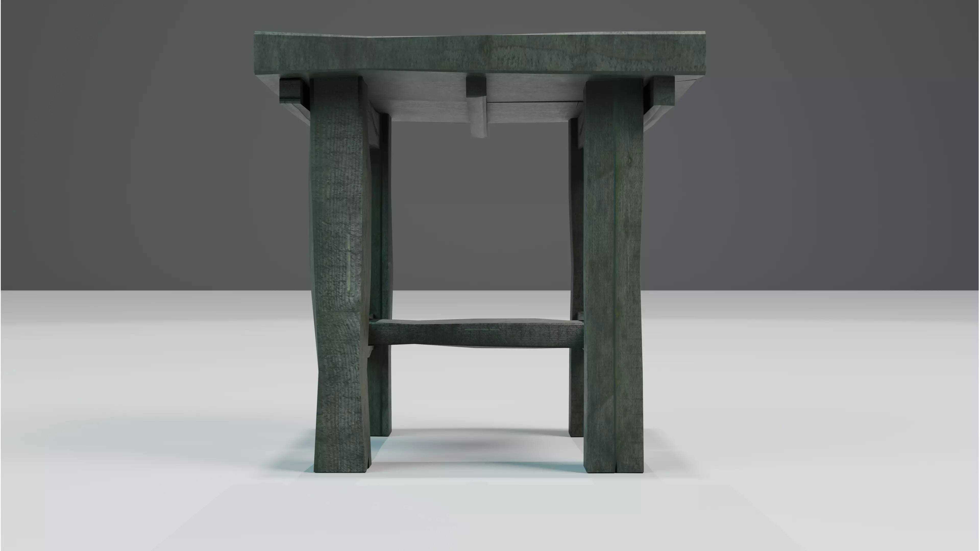 Medieval Wooden Chair Low Poly PBR 3 LODs Custom Atlas Low-poly 3D model_8