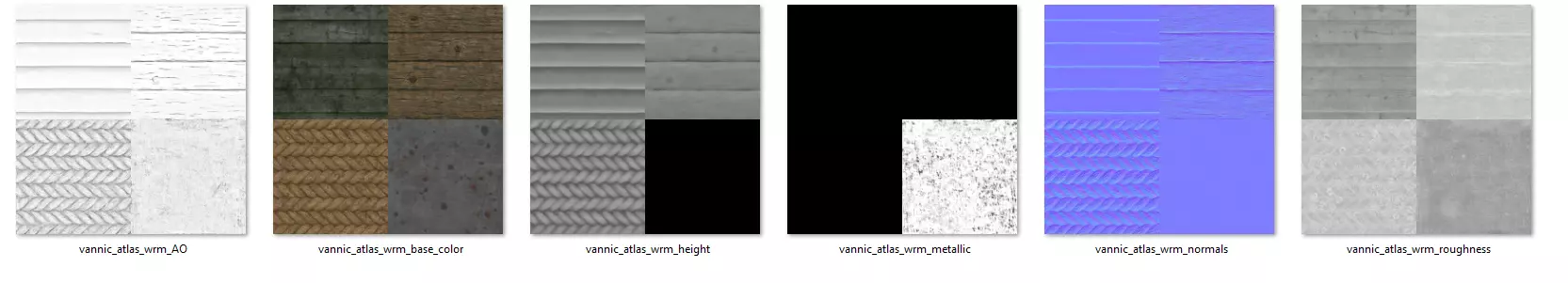 Medieval Wooden Chair Low Poly PBR 3 LODs Custom Atlas Low-poly 3D model_1