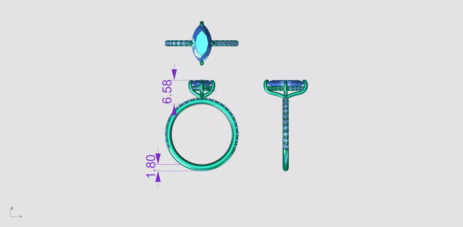 ZAB001B MARQUISE 3D print model_8