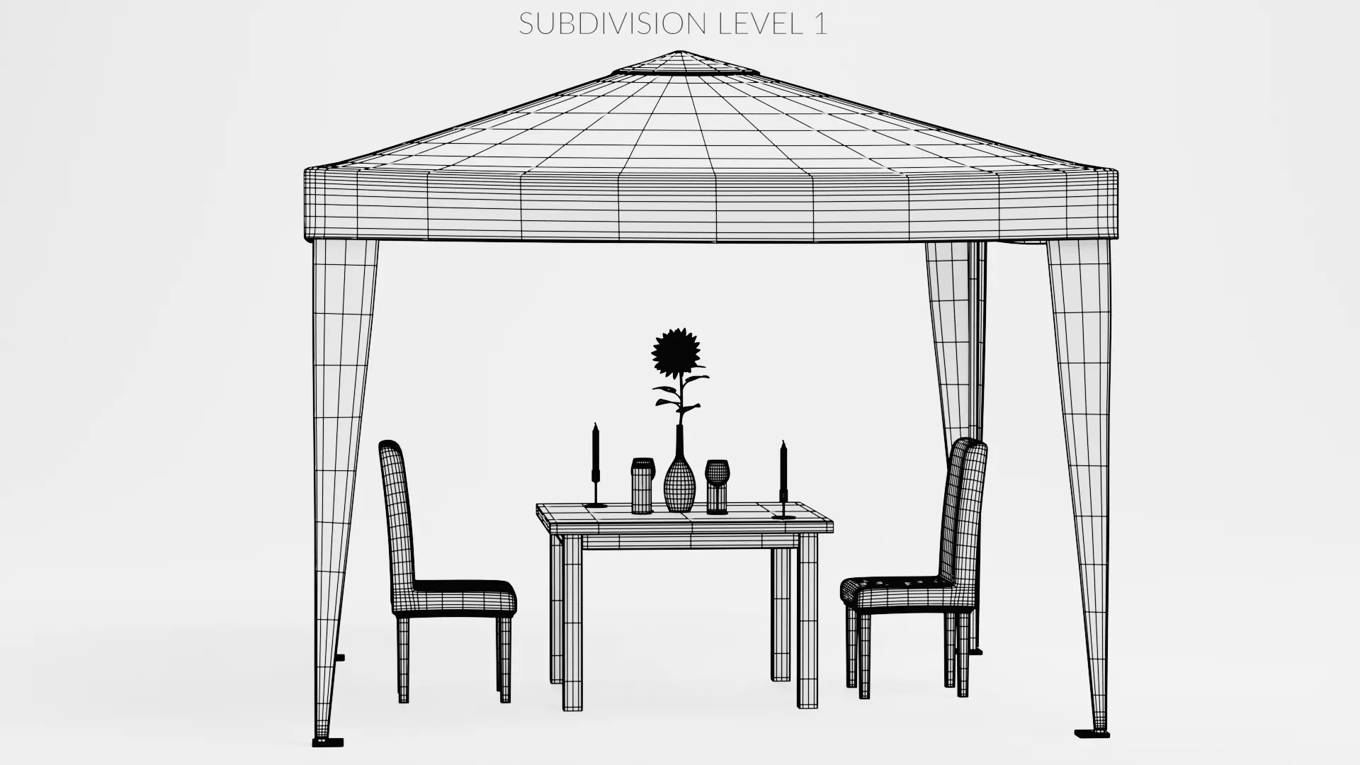-Gazebo Setup V12- Low-poly 3D model_10
