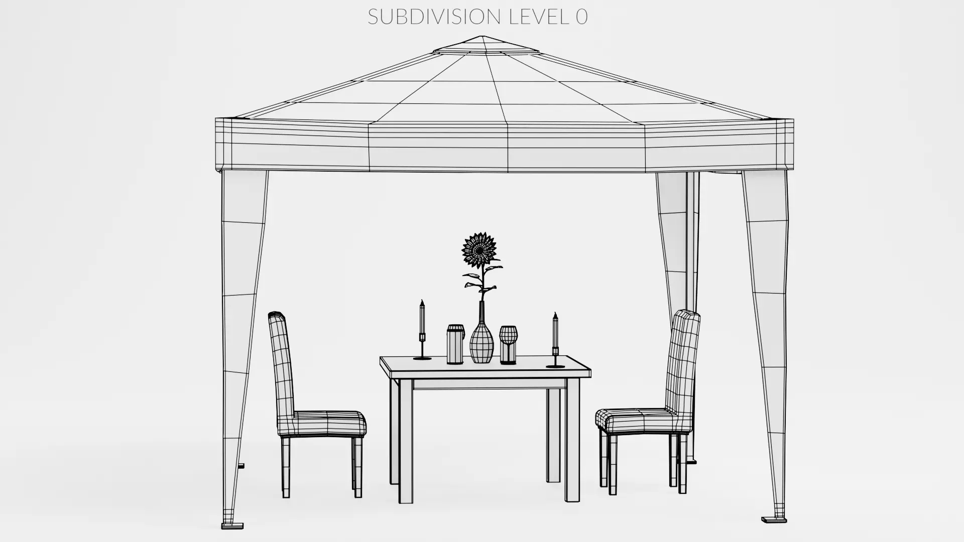 -Gazebo Setup V12- Low-poly 3D model_9