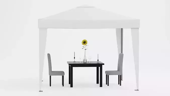 -Gazebo Setup V12- Low-poly 3D model