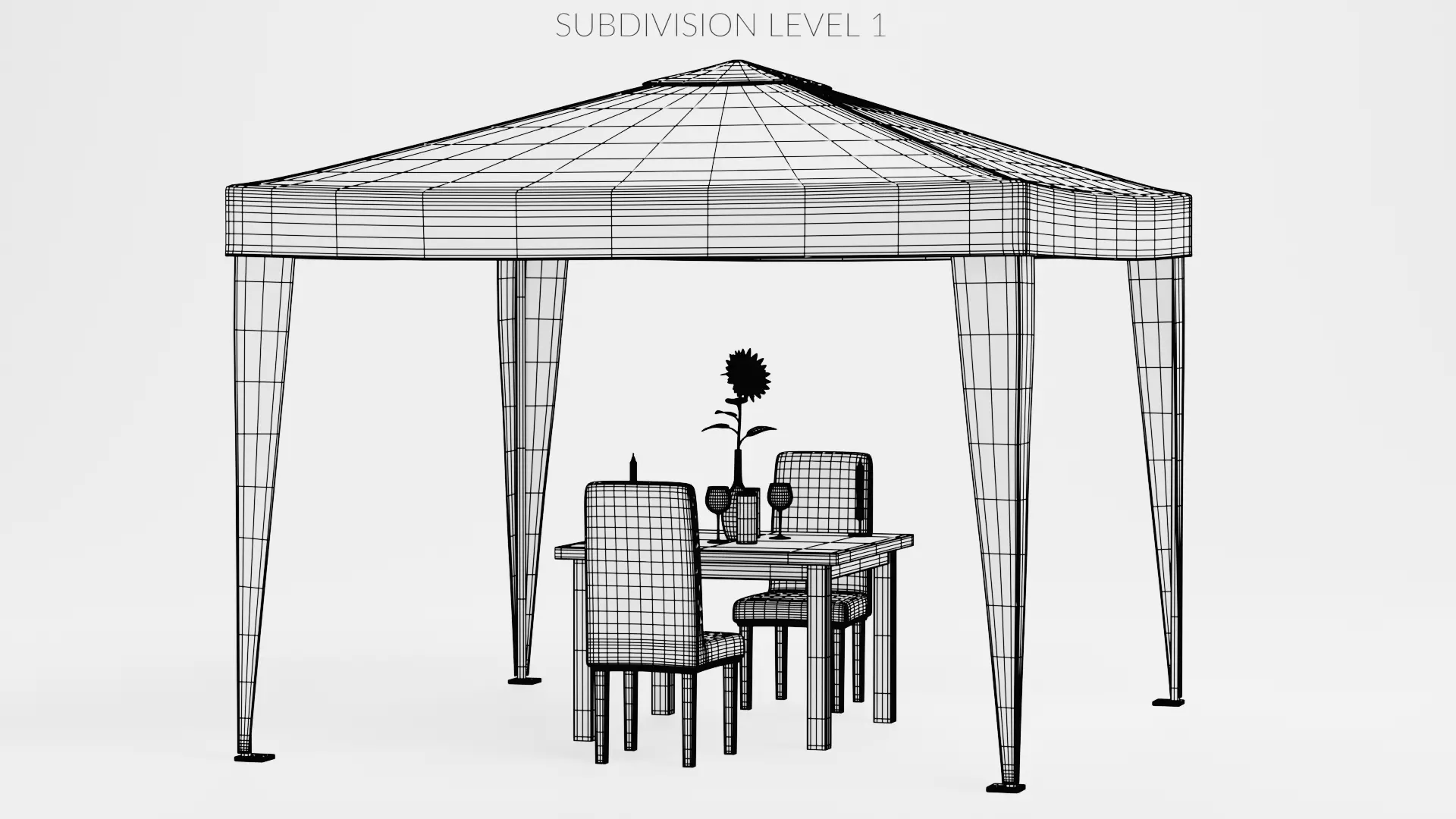 -Gazebo Setup V12- Low-poly 3D model_12