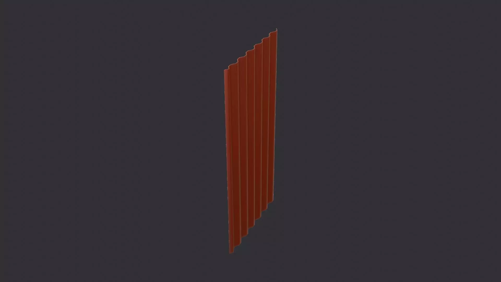 Corrugated Metal Panel 4x8 Rustic Rusted Sheet Low-poly 3D model_6