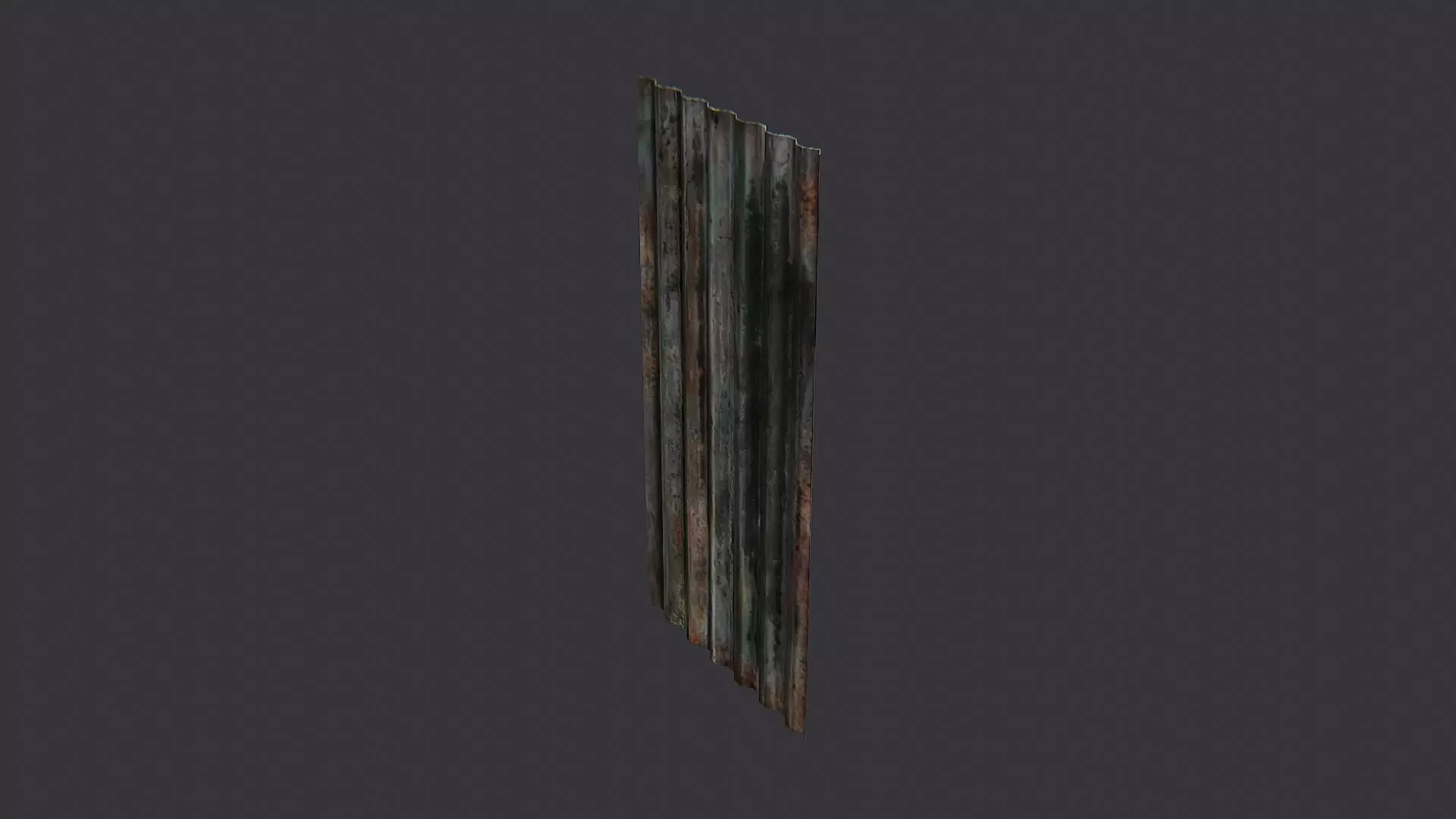 Corrugated Metal Panel 4x8 Rustic Rusted Sheet Low-poly 3D model_1