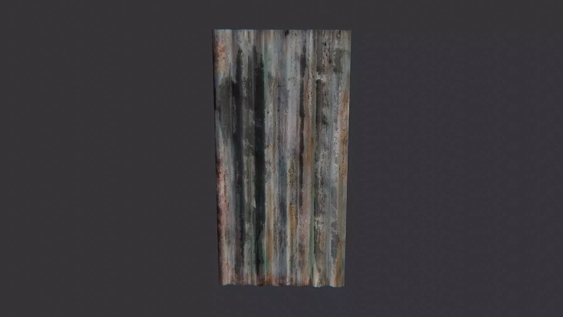 Corrugated Metal Panel 4x8 Rustic Rusted Sheet Low-poly 3D model_2