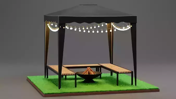 -Gazebo Setup V13- 3D model