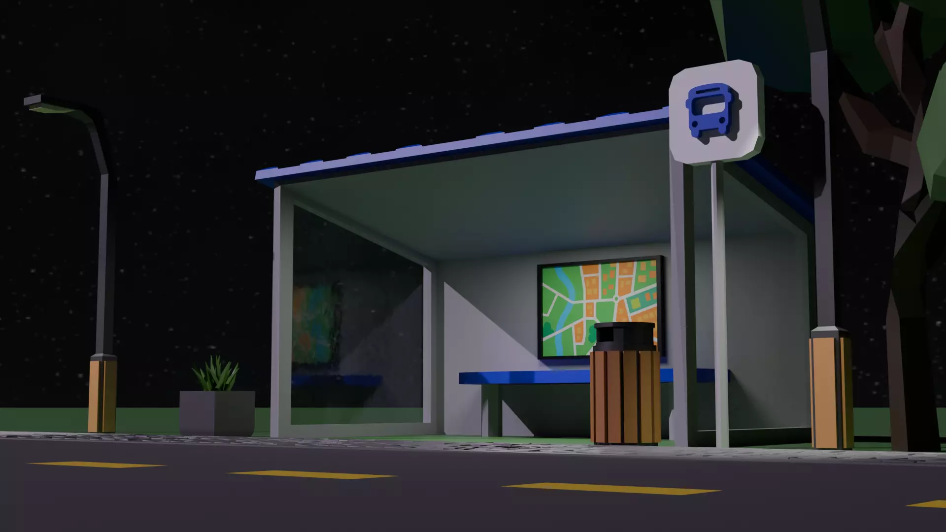 LOW POLY CITY PACK 20 objects Low-poly 3D model_1