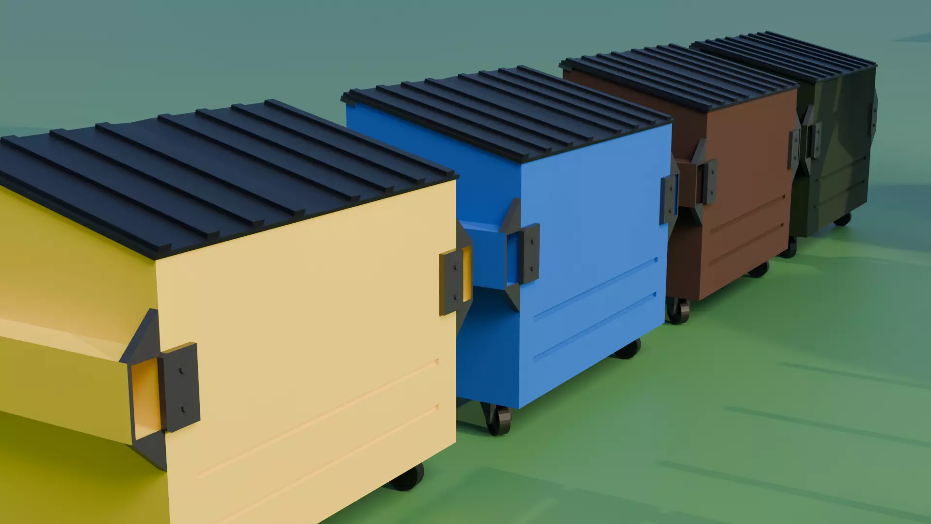 LOW POLY CITY PACK 20 objects Low-poly 3D model_7