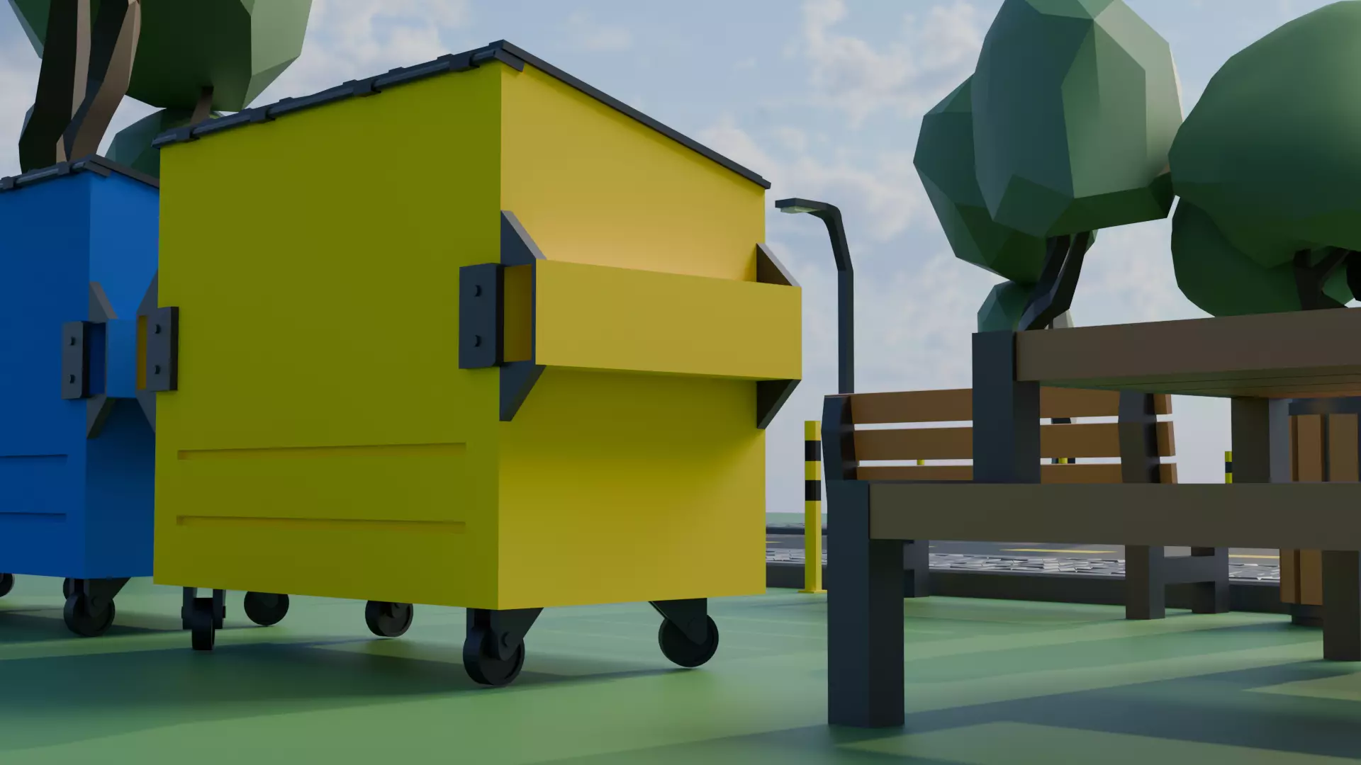 LOW POLY CITY PACK 20 objects Low-poly 3D model_8