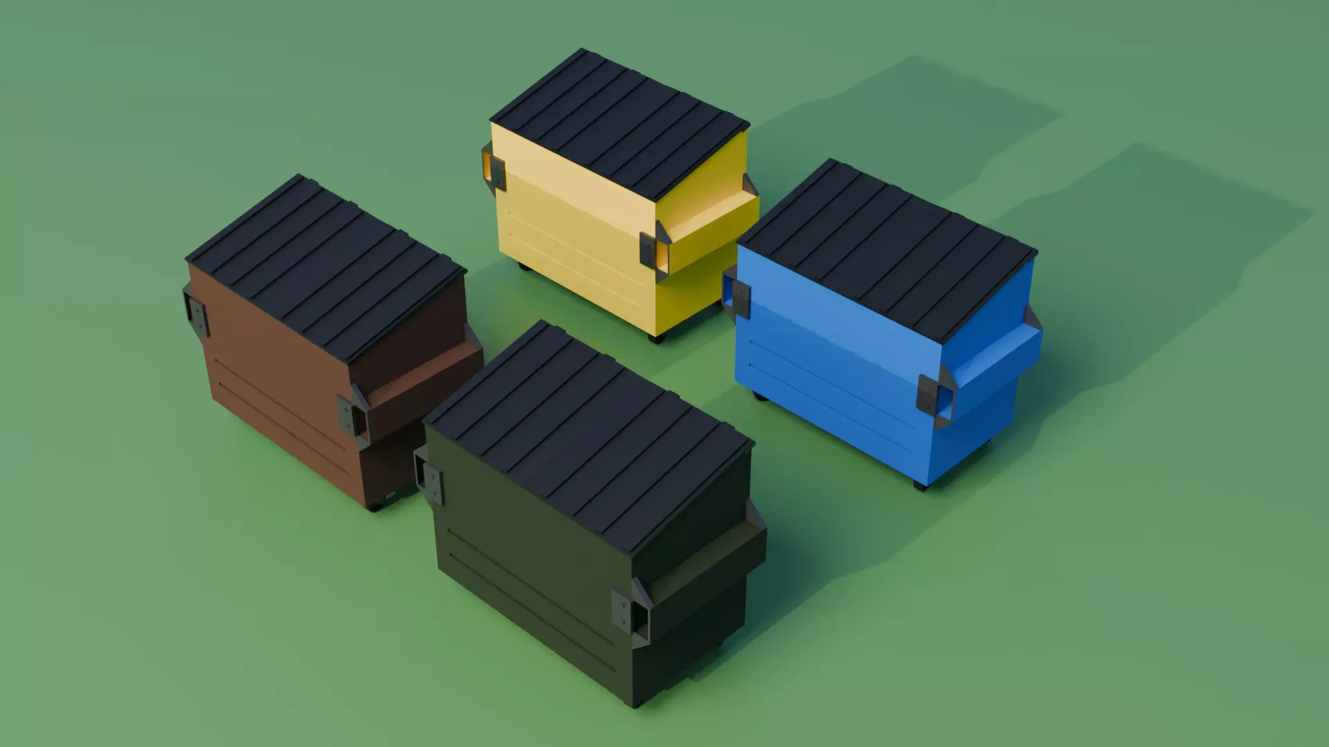 LOW POLY CITY PACK 20 objects Low-poly 3D model_17
