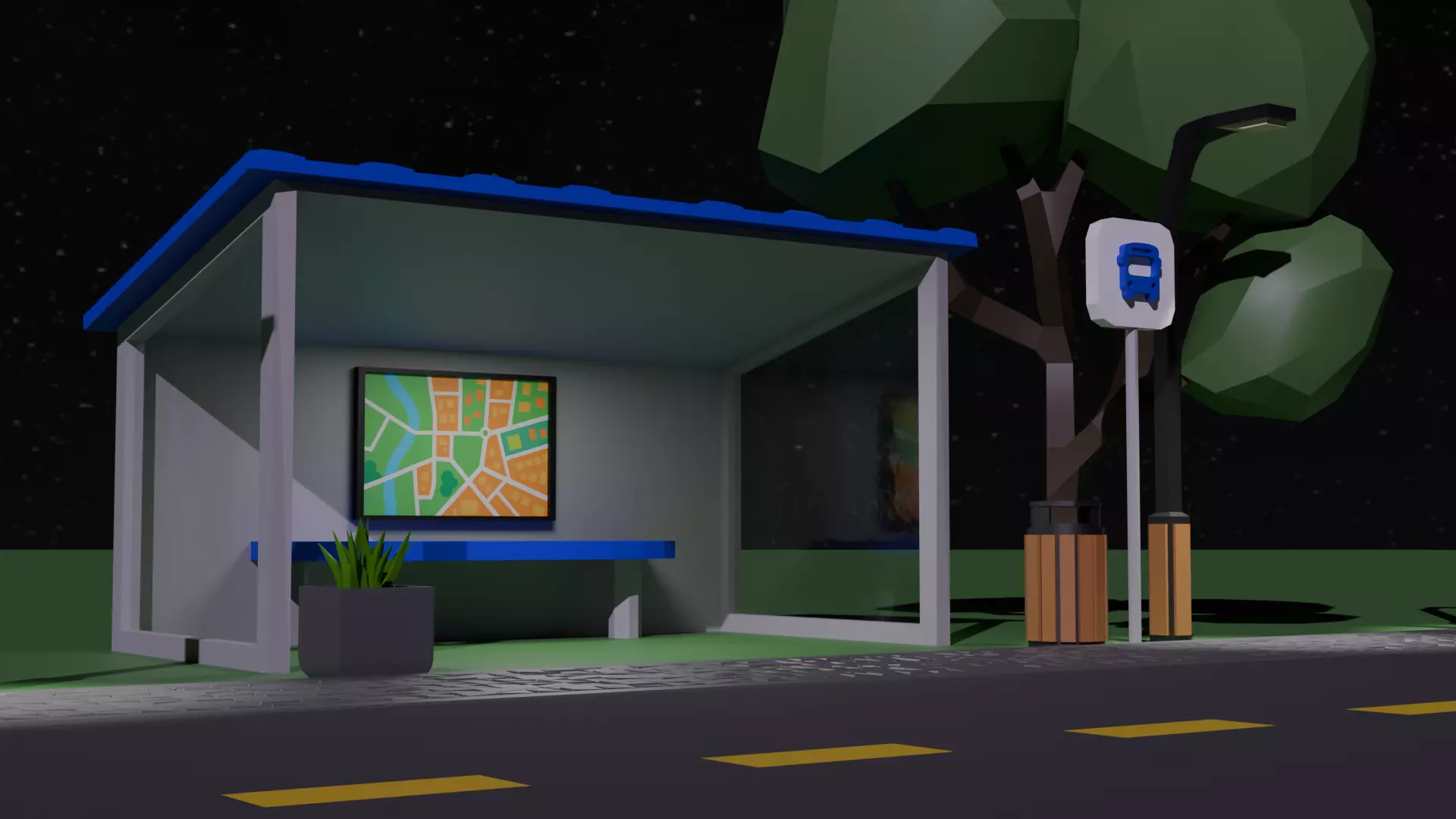 LOW POLY CITY PACK 20 objects Low-poly 3D model_2