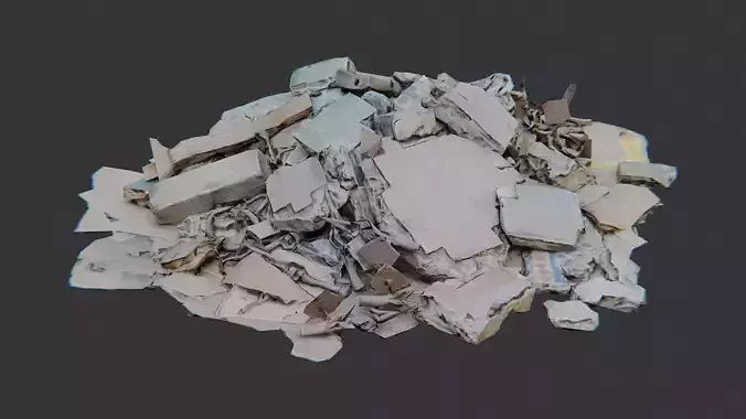 Rubble Debris Pile for Industrial Scene