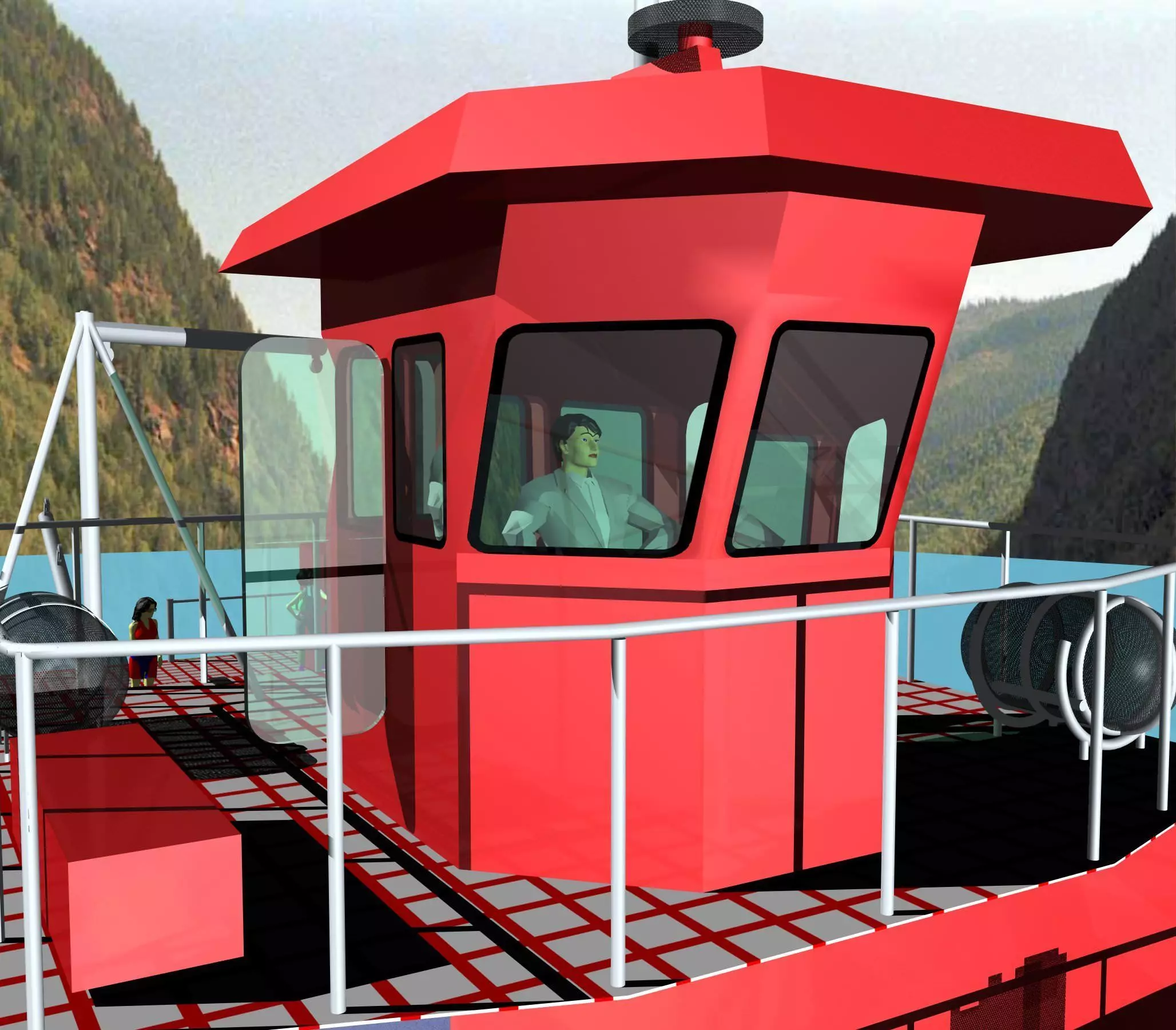 Oil Skimming Vessel Free 3D model_0