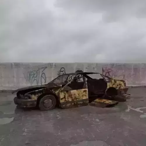 destroyed car 002 am165 3D model