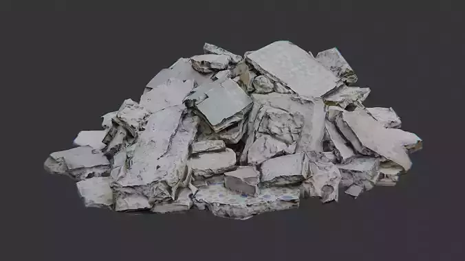 Rubble Debris Pile for Outdoor Scenes