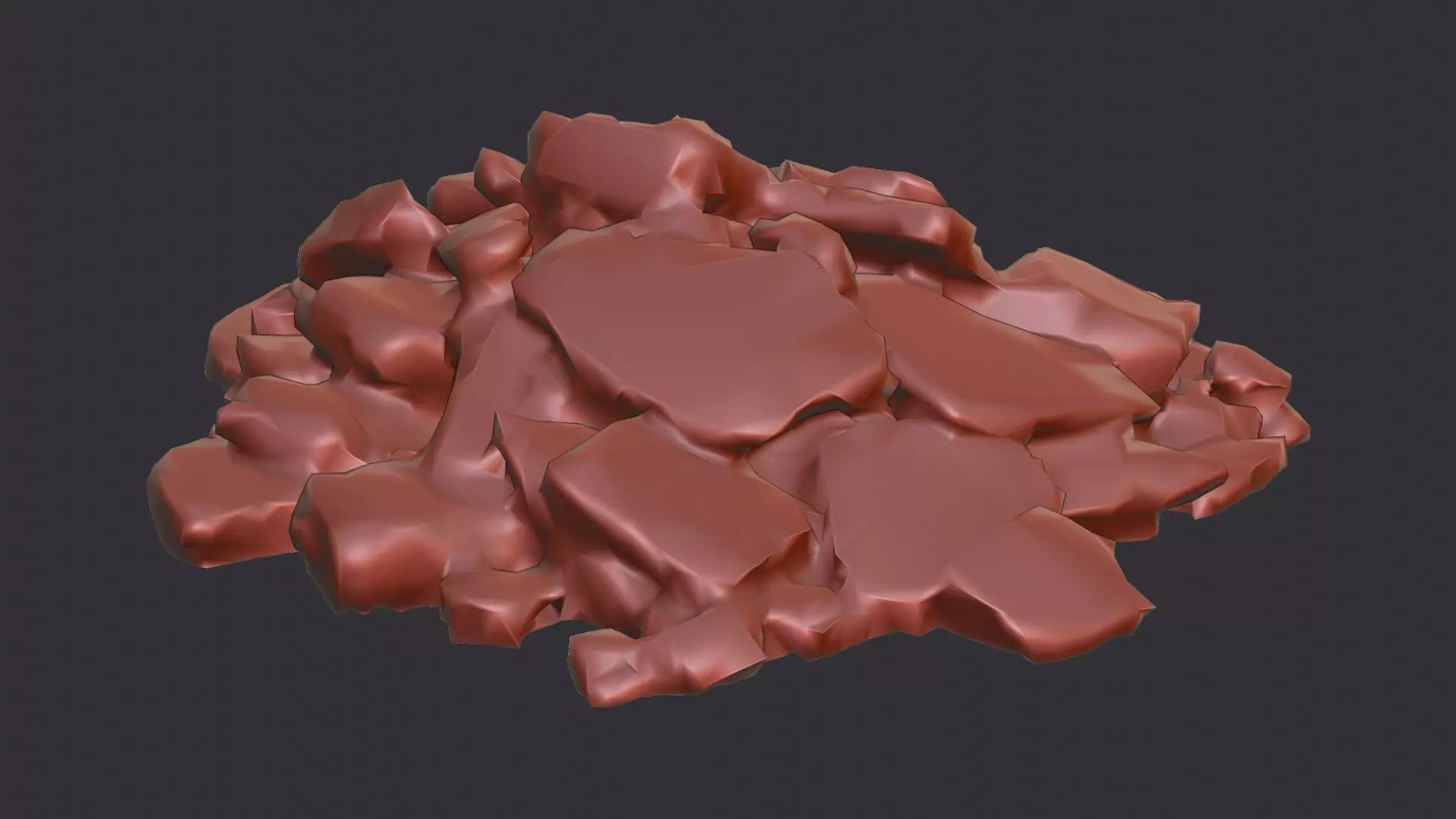 Rubble Debris Pile Dust Rocks Low-poly 3D model_6