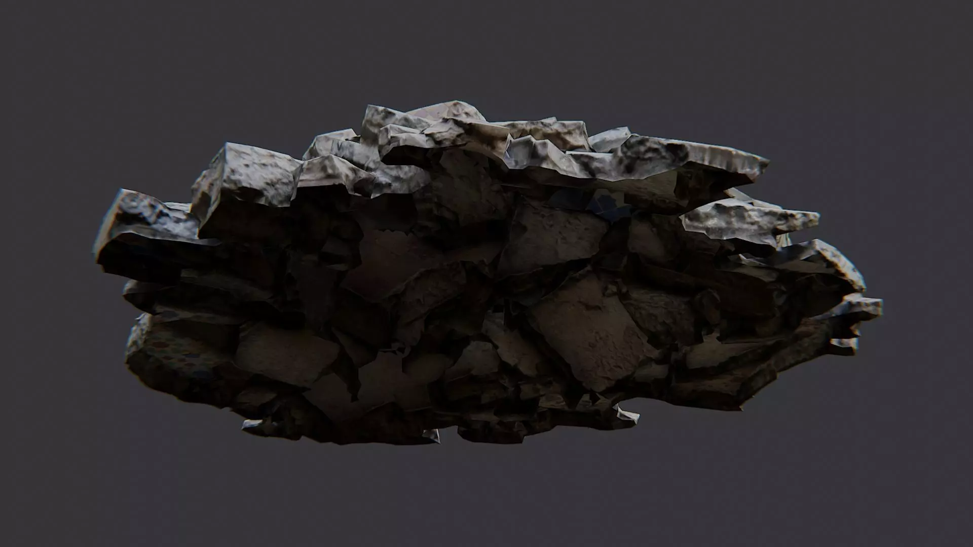 Rubble Debris Pile Dust Rocks Low-poly 3D model_5