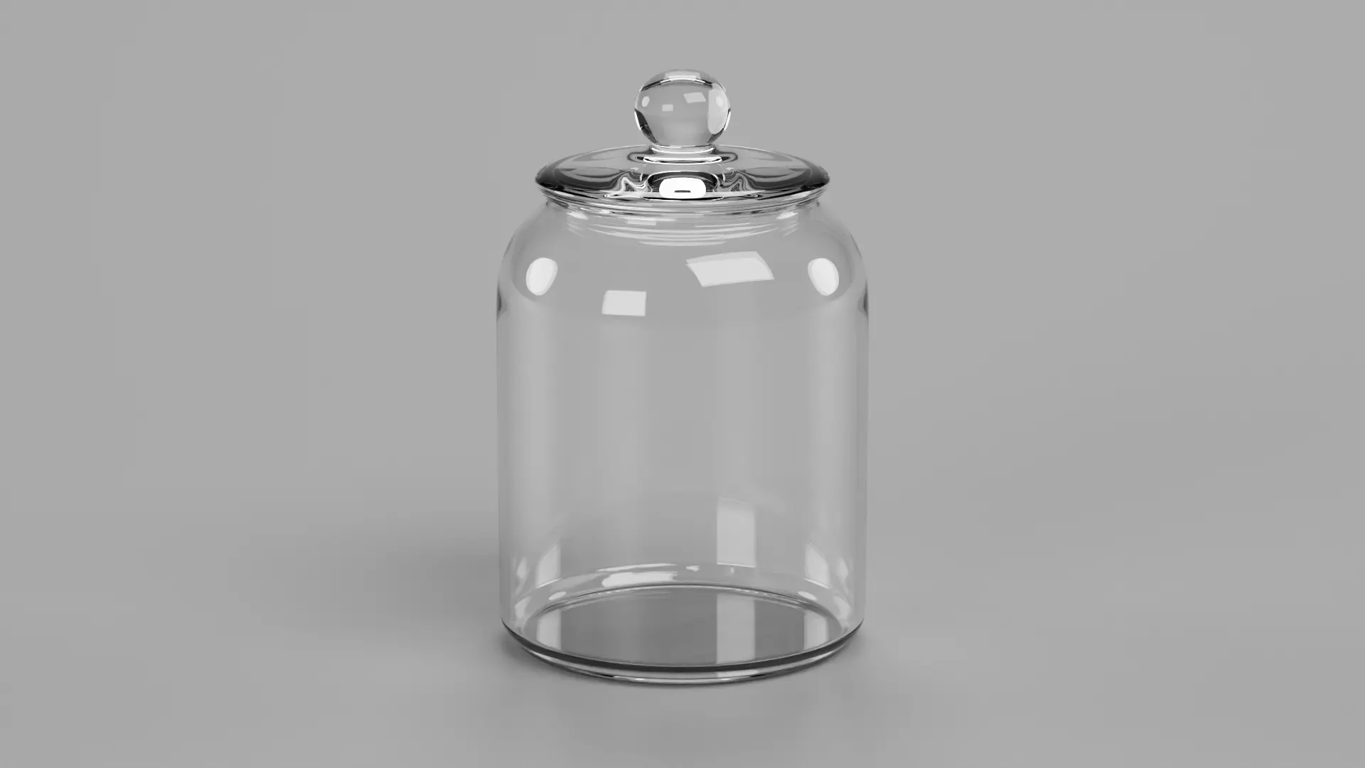 -Glass Jar- Low-poly 3D model_5