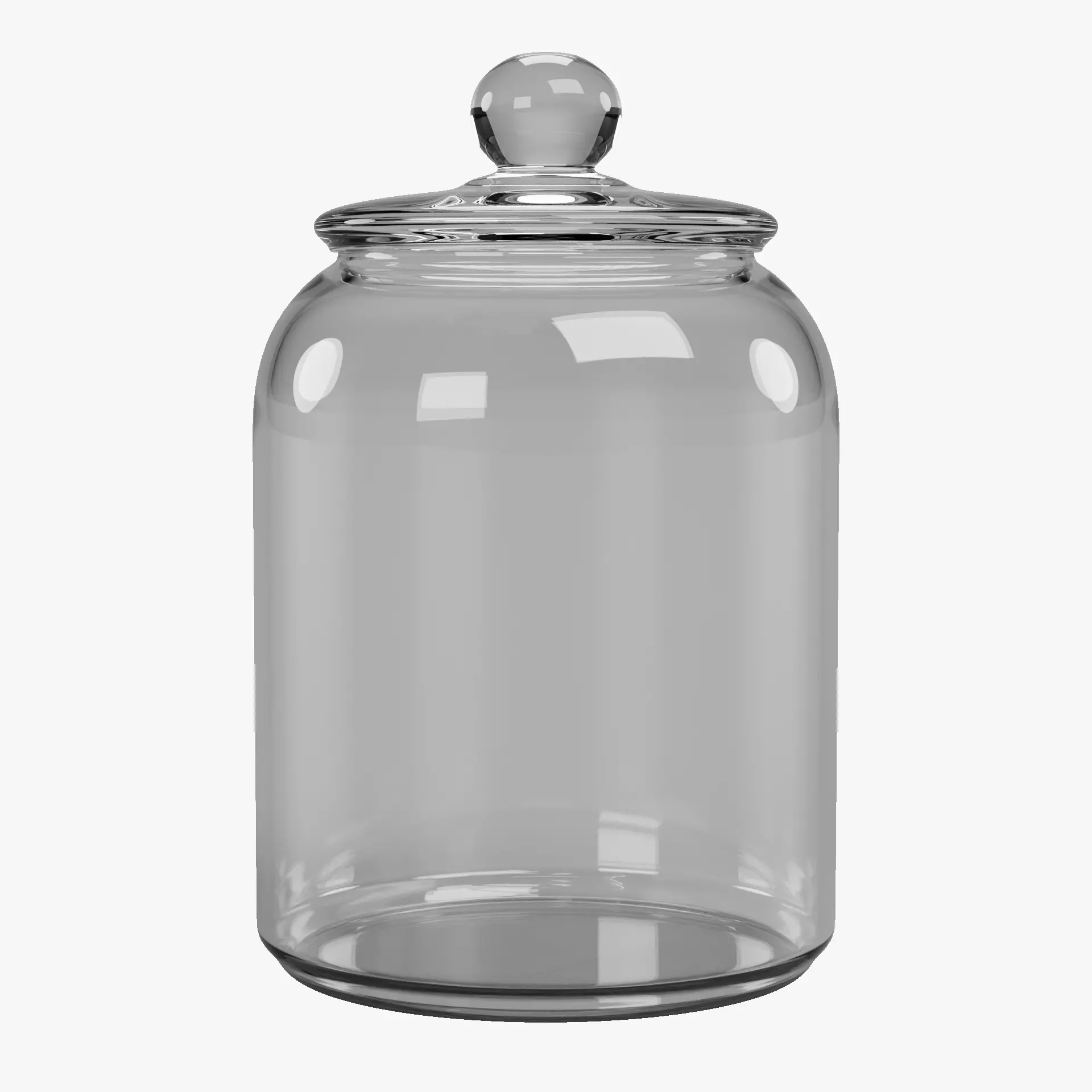 -Glass Jar- Low-poly 3D model_11