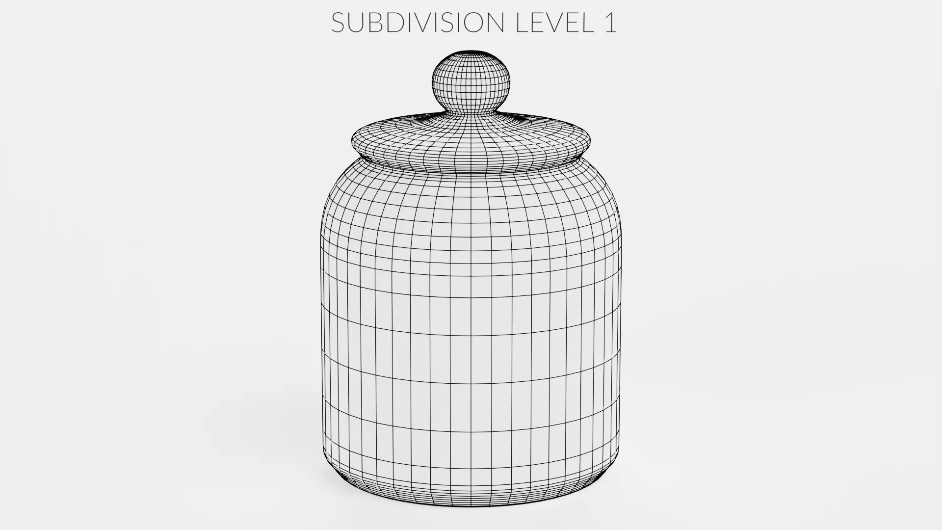 -Glass Jar- Low-poly 3D model_8