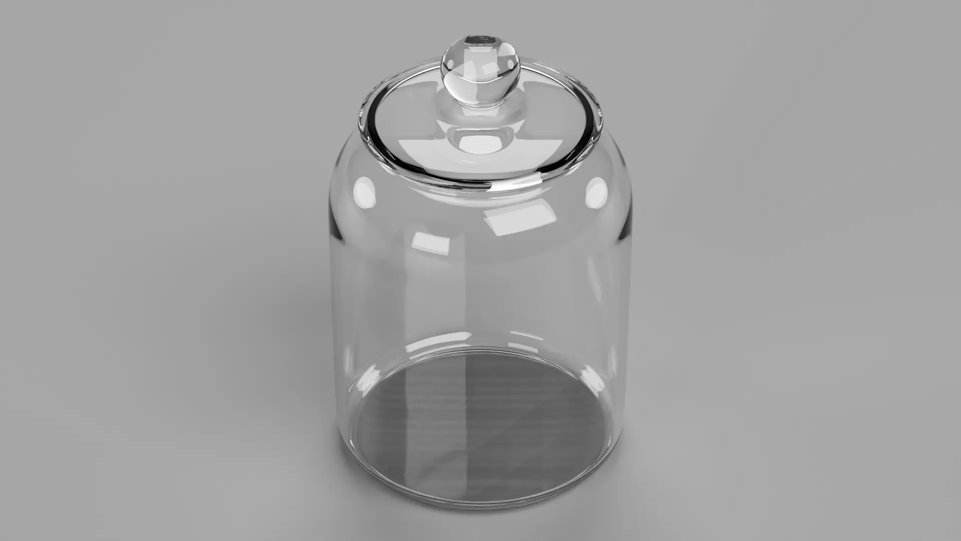 -Glass Jar- Low-poly 3D model_4