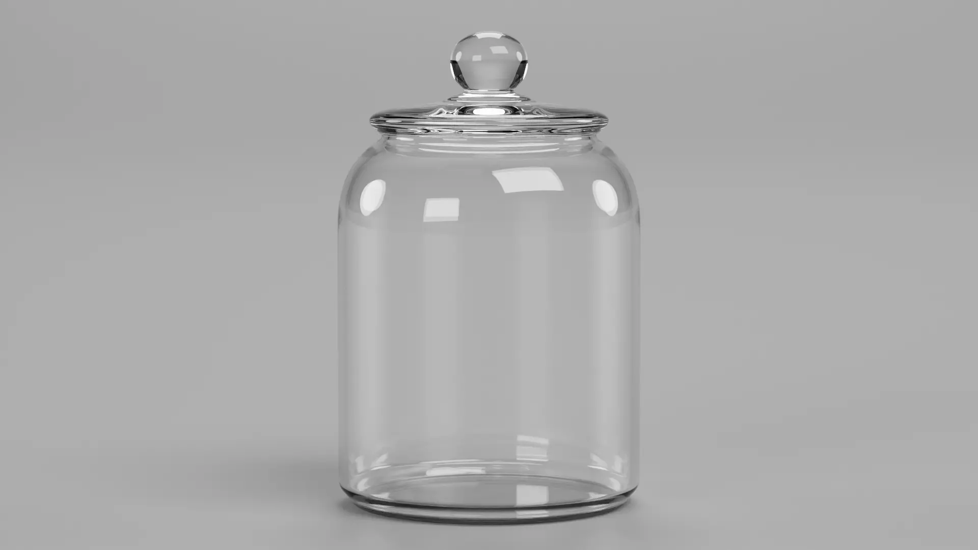 Glass Jar - Universal Storage Container with Lid Low-poly 3D model