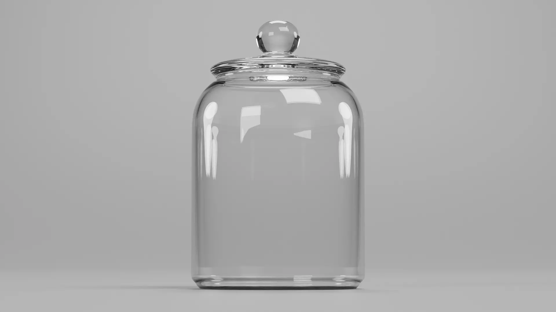 -Glass Jar- Low-poly 3D model_1