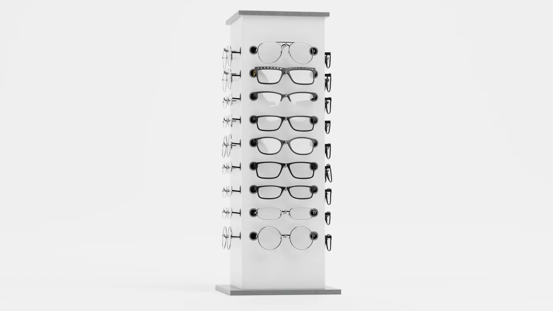 -Glasses on Stand V1- 3D model_1