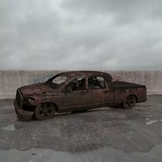 destroyed car 008 am165 3D model