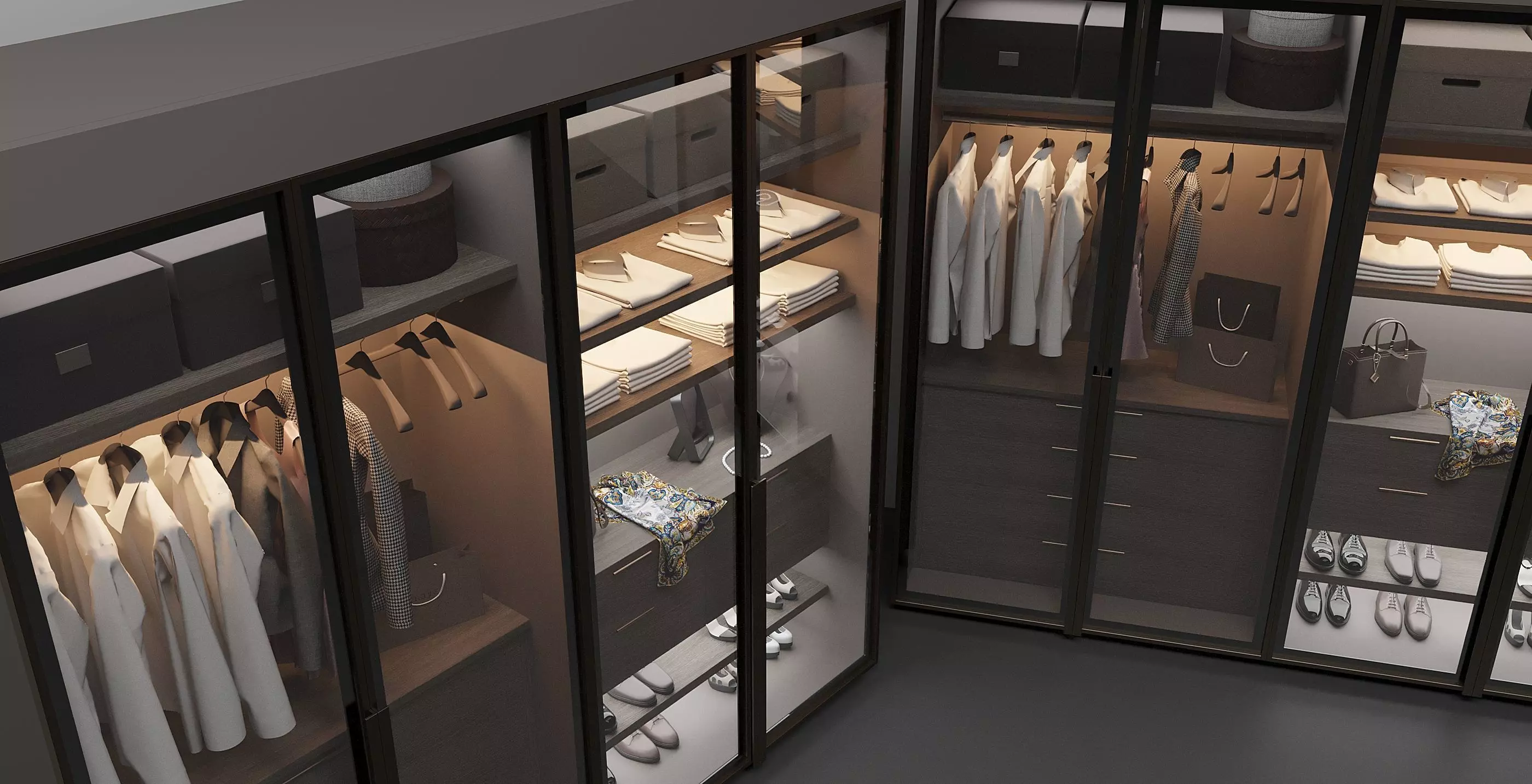 Elegant Wardrobe Free 3D model_2