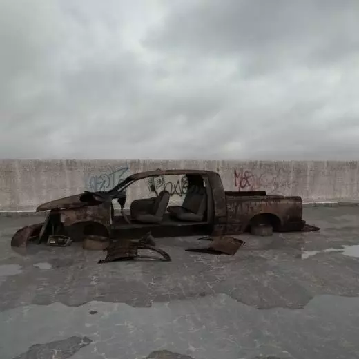 destroyed car 009 am165 3D model_0