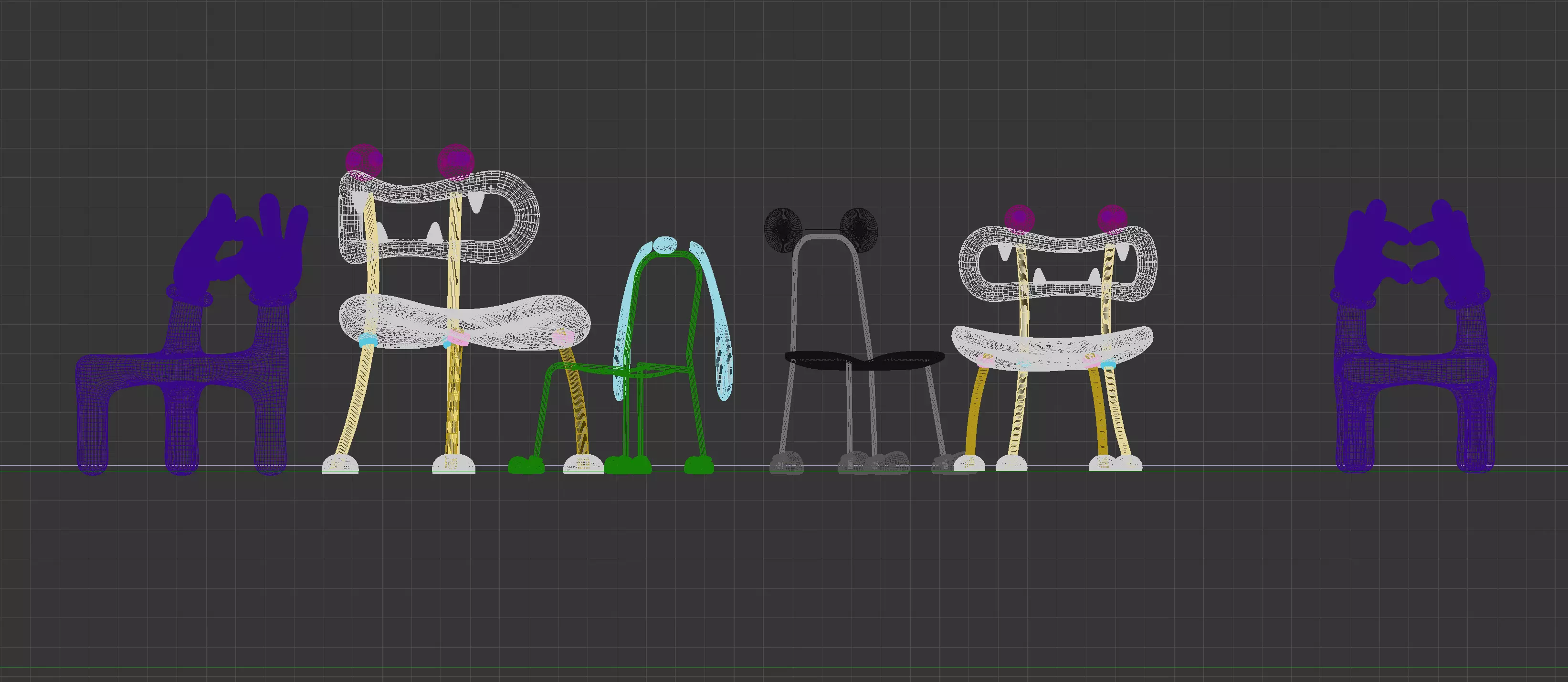 chair 3D print model_3