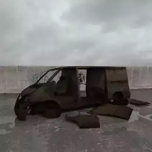 destroyed van 015 am165 3D model