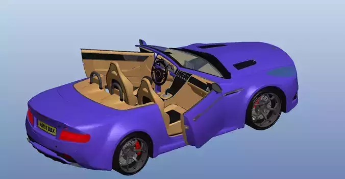 Aston Martin convertible sports car