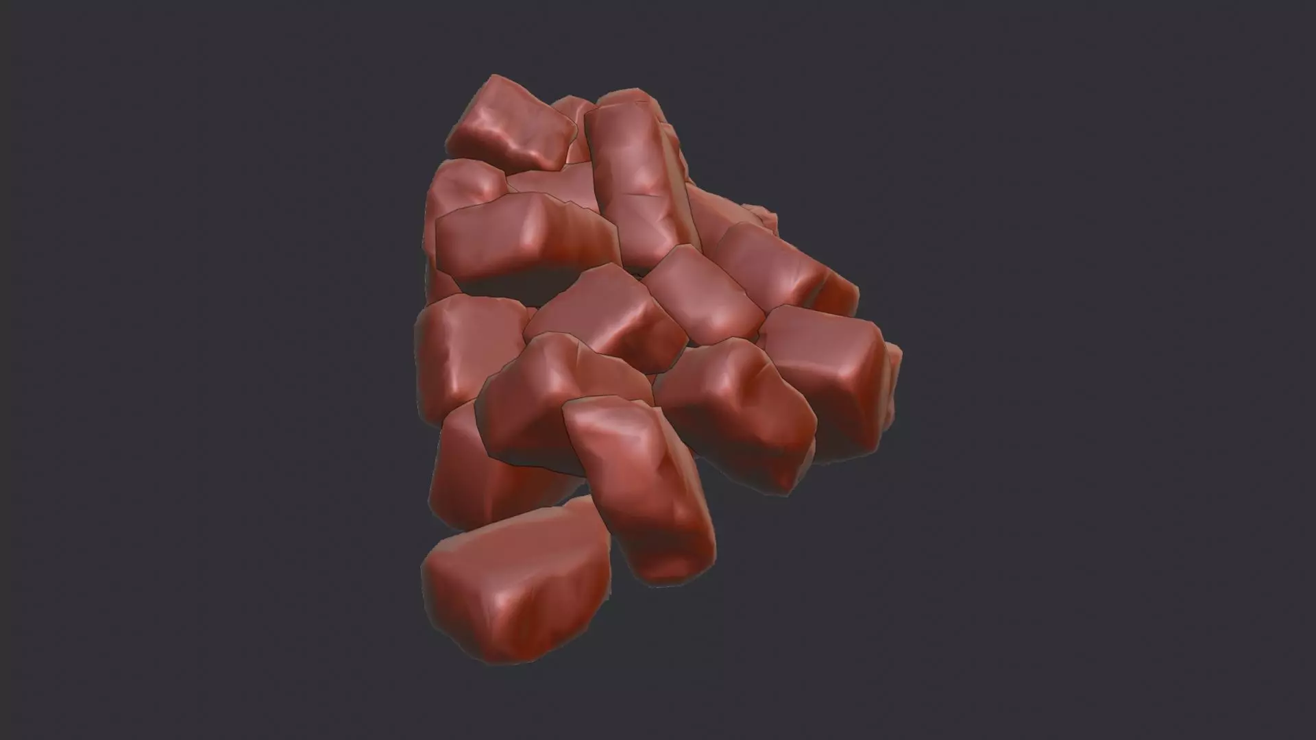 Debris Stone Blocks Pile Low-poly 3D model_6