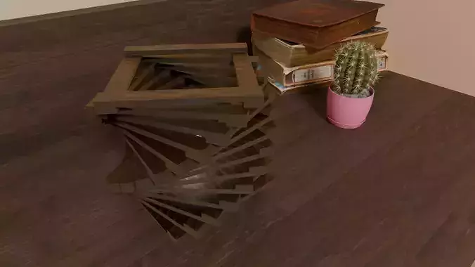 Funky Twisted Wood Lamp with Edison Bulb