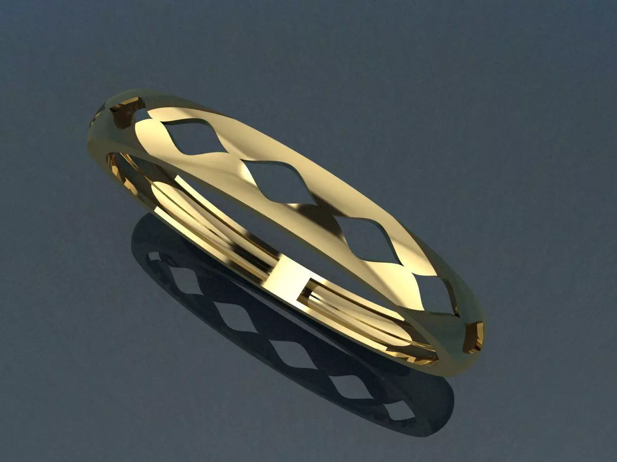 wedding rings 3D print model_9