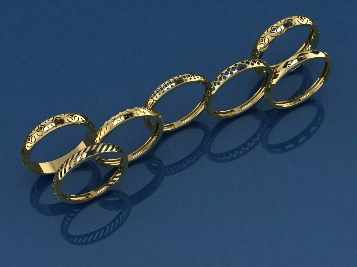 wedding rings 3D print model_3