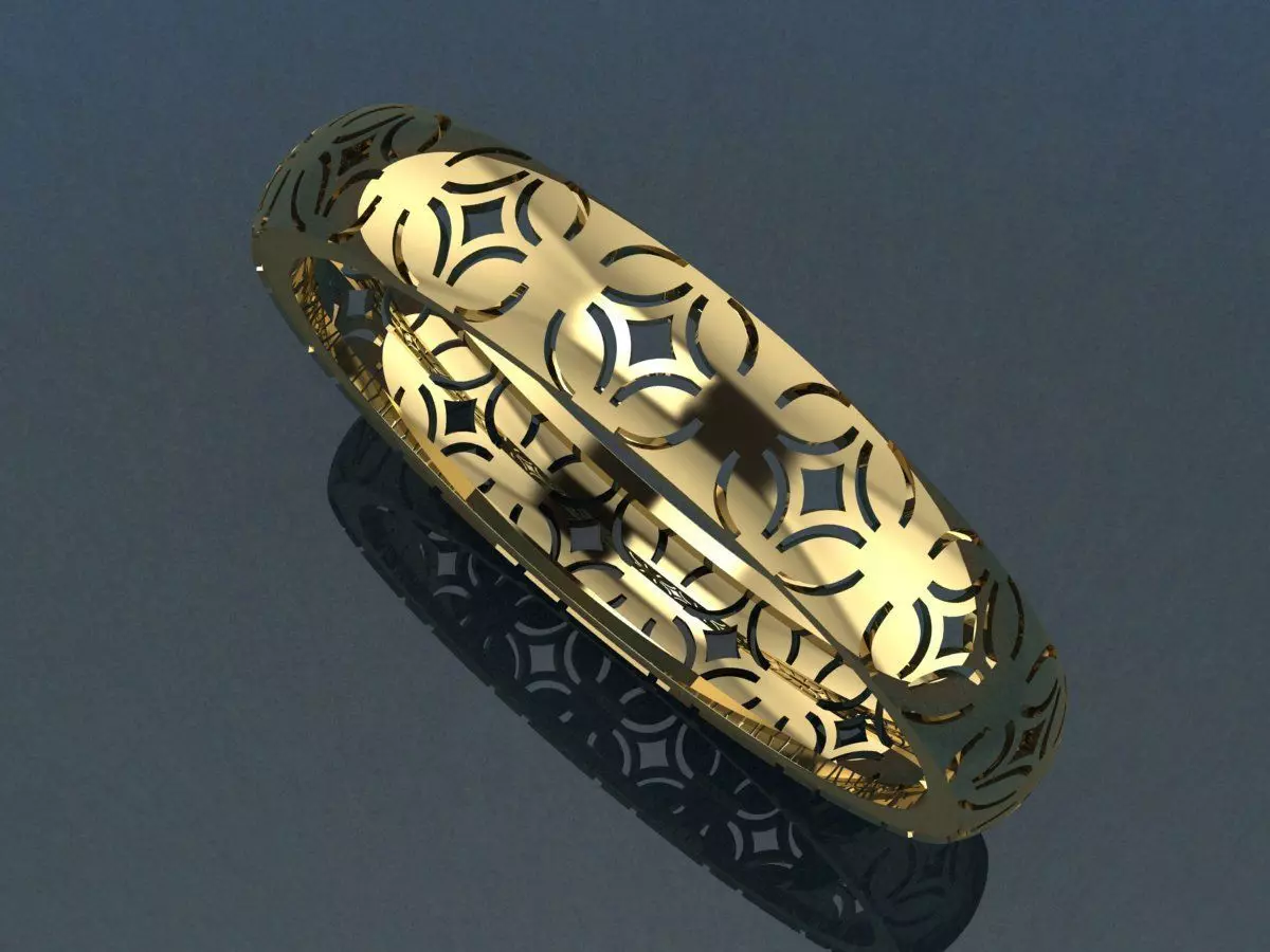 wedding rings 3D print model_11