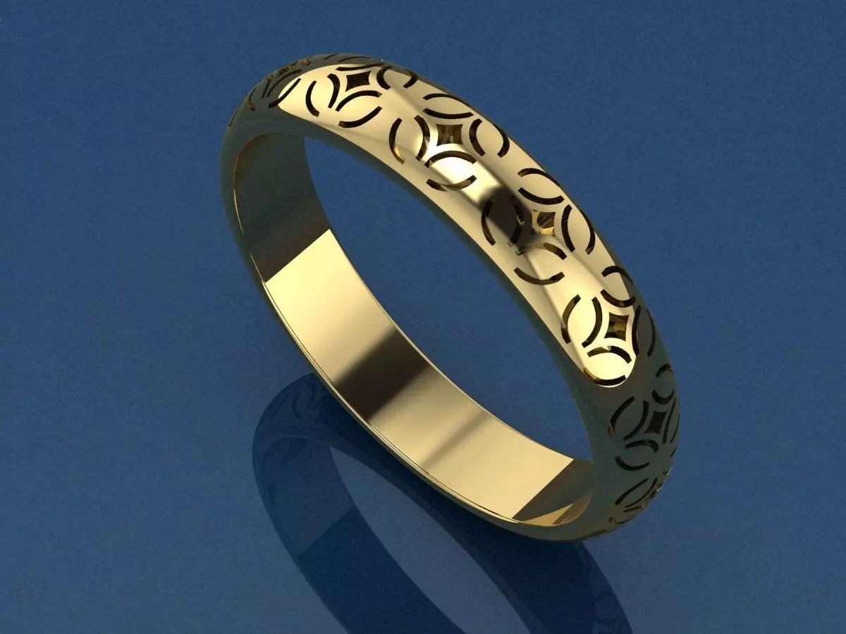 wedding rings 3D print model_5
