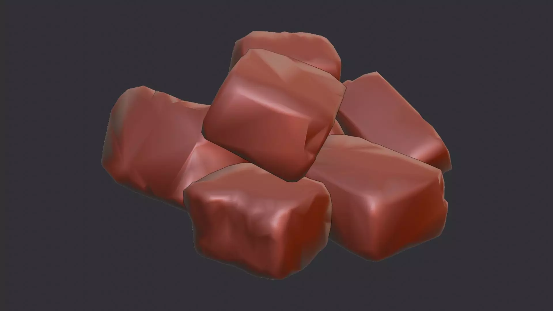 Stone Debris Pile for Architectural Decoration Low-poly 3D model_6