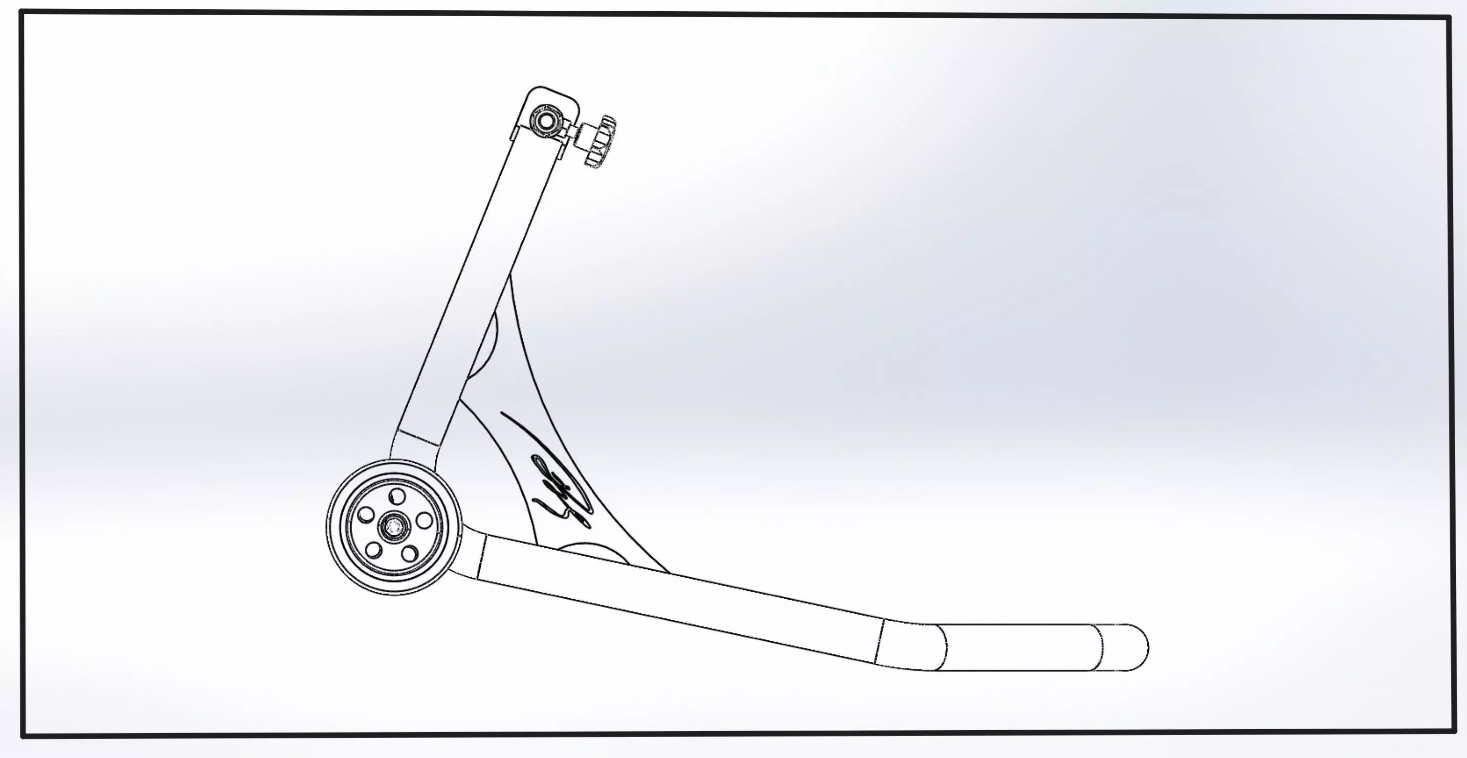 motorcycle stand Paddock Stand 3D model_4